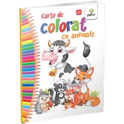 Carte colorat cu animale. Colorat 80 pagini (editia 2018)