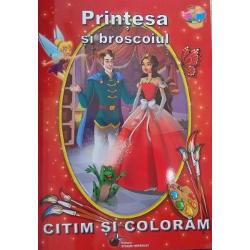 Printesa si broscoiul. Citim si coloram