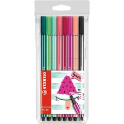 Carioca Stabilo Pen 68 1mm 8 culori/set plastic, editie speciala Watermelon