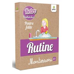 Rutine Montessori pentru fetite. Retro Flashcard