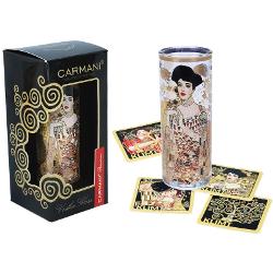 Set pahar votca Klimt Adele 60ml cu 4 suporturi Klimt 8413105