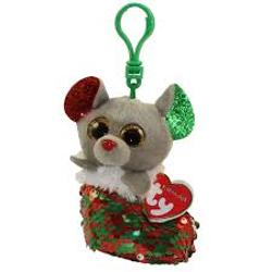 Beanie Boos Flippables CHIPPER - mouse in a sequin stocking TY 35314