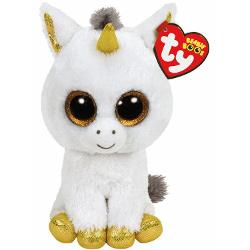 Jucarie de plus Beanie Boos PEGASUS - white unicorn/unicorn alb, 24cm, TY 36825