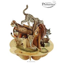Piruettes Felicitare 3D - The Big Cats PS033