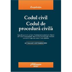 Codul civil. Codul de procedura civila. Actualizat la 1 septembrie 2020