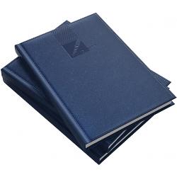 Agenda nedatata A5, 224 pagini, coperta buretata, personalizabila, culoare albastru 9479810