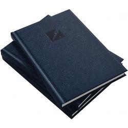 Agenda nedatata A5, 224 pagini, coperta buretata, personalizabila, culoare albastru petrol 947