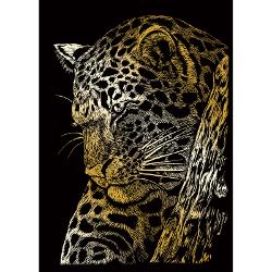 Gravura aurie mica-Leopard GOLMIN-103