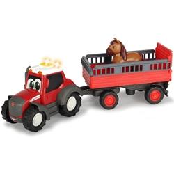 Tractor Happy Ferguson Animal Trailer cu Remorca si Figurina Cal 203815005