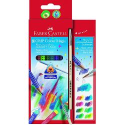 Set 8 Creioane Colorate Magic + Pensula Faber-Castell 113008