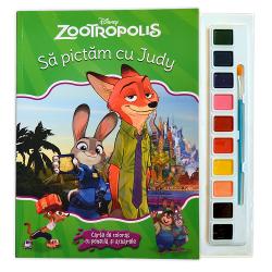 Disney. Zootropolis. Sa pictam cu Judy. Carte de colorat cu pensula si acuarele