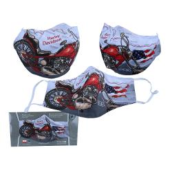 Acoperitoare faciala de utilizat in colectivitate produs suvenir 2 straturi Harley Davidson rosu 18,5x13,5cm 0219873