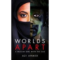 Worlds apart. A muslim girl with the sas