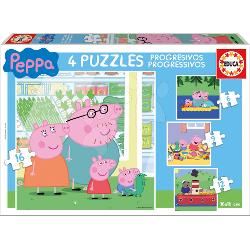 Puzzle Peppa Pig progresive 6+9+12+16 piese 15918