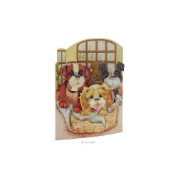 Swing Cards Felicitare Puppies In A Basket SC150