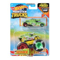 Hot Wheels Monster Truck Si Masinuta Metalica Invader MTGRH81_GYL86