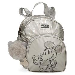 Rucsac Mickey Disney 100, gri argintiu, 23x19x8 cm 35920.21