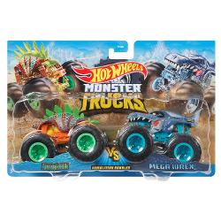 Monster Truck Set 2 Masini Scara 1 La 64 Motosaurus Si Mega Wrex MTFYJ64 GLC86