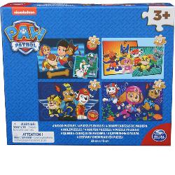 Patrula Catelusilor - Set de Puzzle-uri Din Lemn 4 in 1 6040049