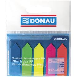 Post it index plastic Donau 12x45mm, neon 7556001PL-99