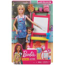 Set de joaca Barbie Cariere, cu papusa Blonda Profesoara de pictura MTDHB63_GJM29