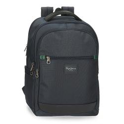 Rucsac impermeabil , cu 3 compartimente, cu buzunare pentru laptop Pepe Jeans Green Bay, bleumarin, 31x44x16 cm 72828.31