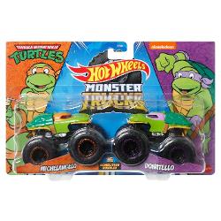 Set cu 2 Masini scara 1 la 64, Michelangelo si Donatello, Monster Truck MTFYJ64_HNX31