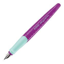 Stilou Herlitz My.Pen, pentru stangaci, lila cu menta, penita M, in blister HZ11167996