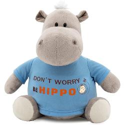 Jucarie din plus Po Hipopotamul, cu tricou Be Hippo, 15cm MS6207/
