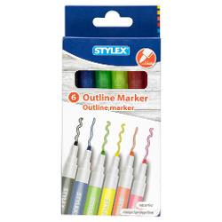 Set 6 markere Outline contur Stylex 32830