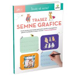 Trasez semne grafice 5-6 ani. Invat sa scriu!