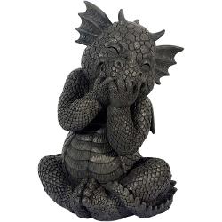 Statueta dragon de gradina - Rade in mana 27 cm GD290